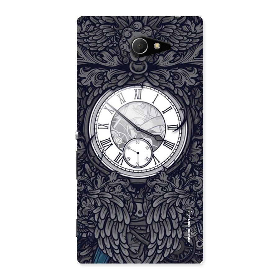 Artsy Wall Clock Back Case for Sony Xperia M2
