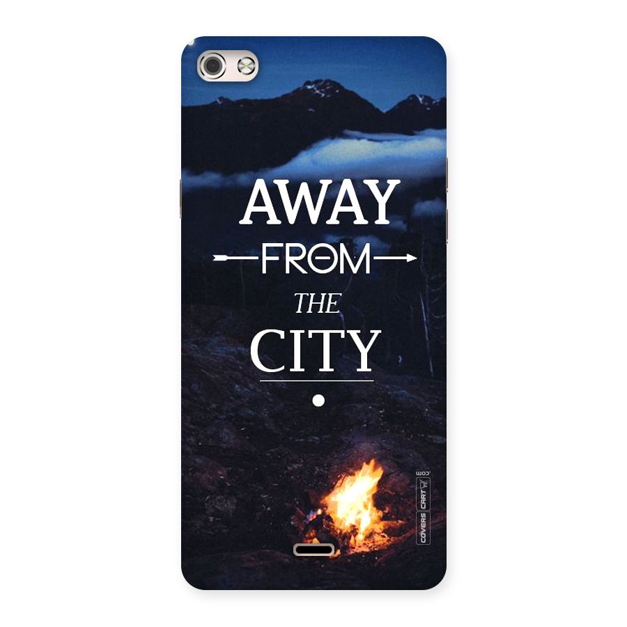Away From City Back Case for Micromax Canvas Silver 5
