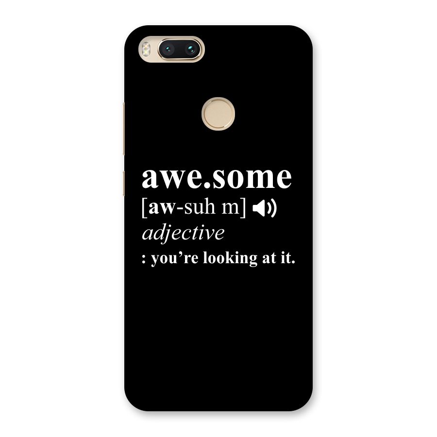 Awesome Looking at it Back Case for Mi A1