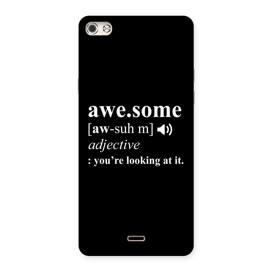 Awesome Looking at it Back Case for Micromax Canvas Silver 5