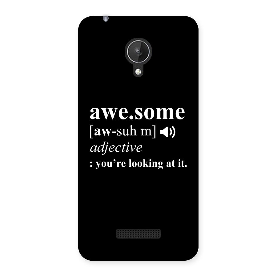 Awesome Looking at it Back Case for Micromax Canvas Spark Q380