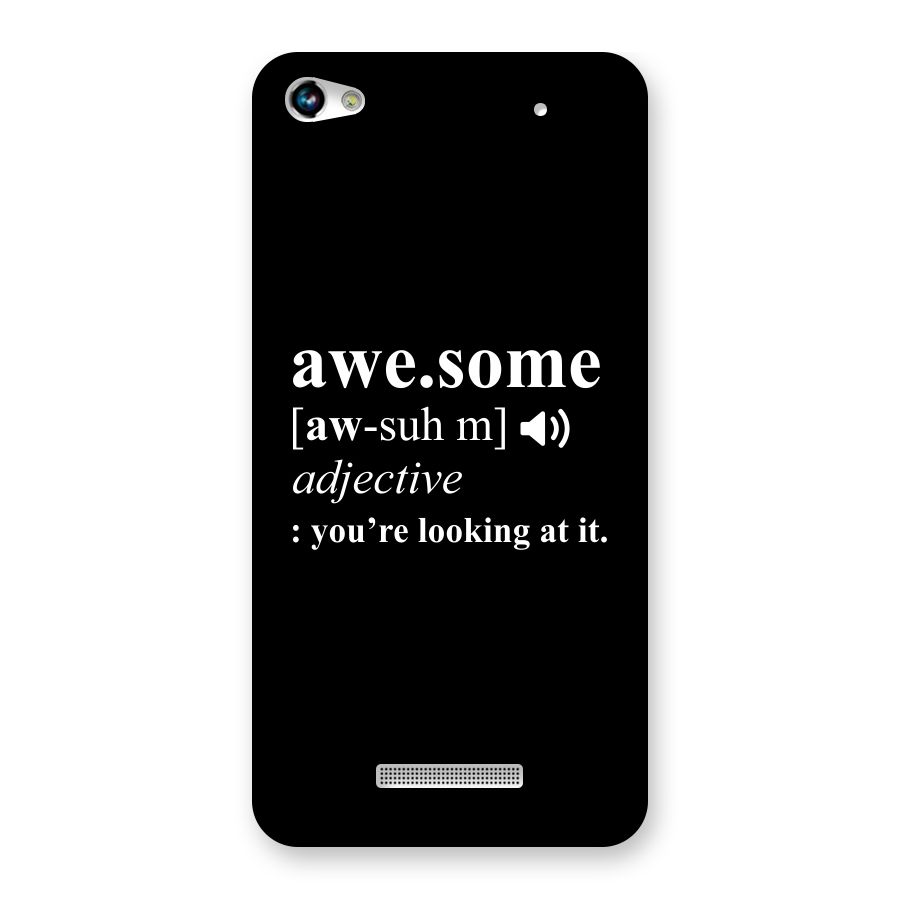 Awesome Looking at it Back Case for Micromax Hue 2