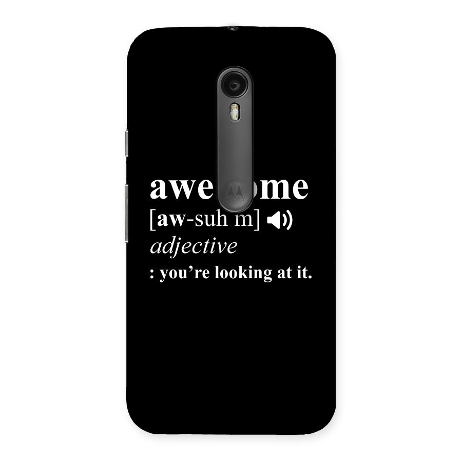 Awesome Looking at it Back Case for Moto G3