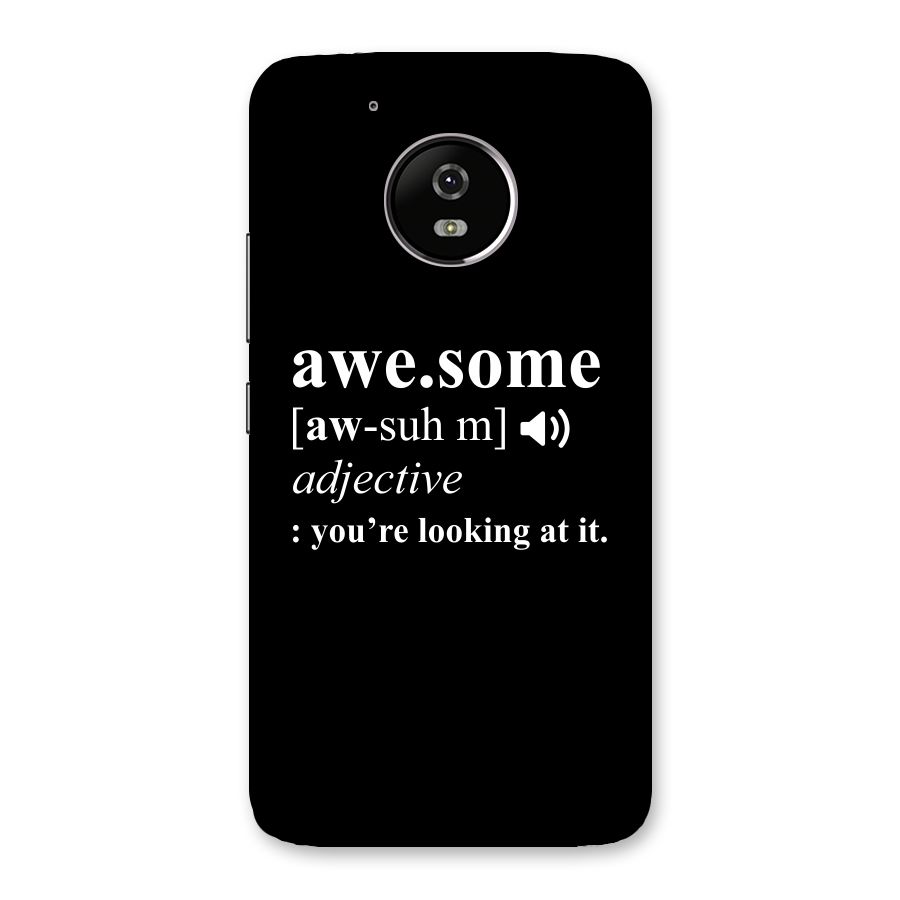 Awesome Looking at it Back Case for Moto G5
