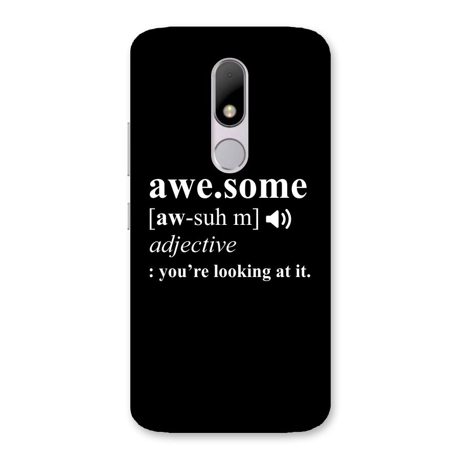 Awesome Looking at it Back Case for Moto M
