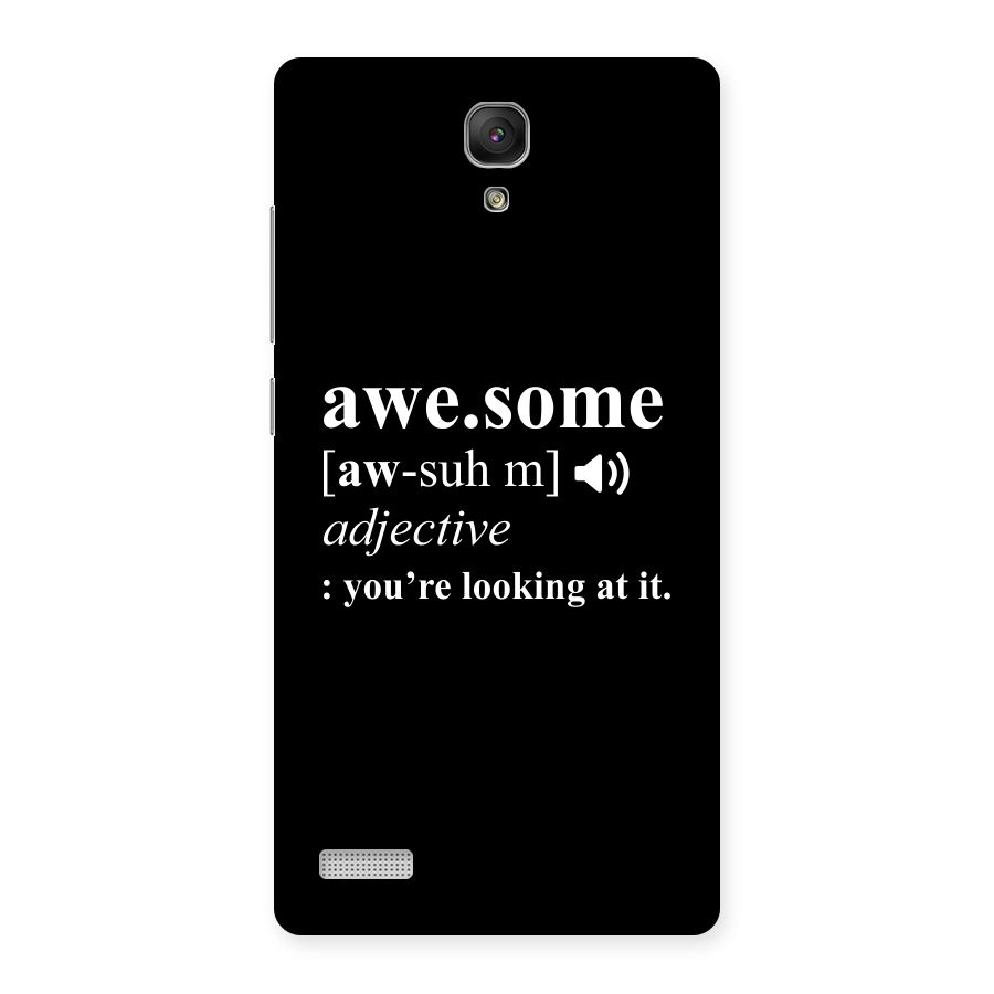 Awesome Looking at it Back Case for Redmi Note