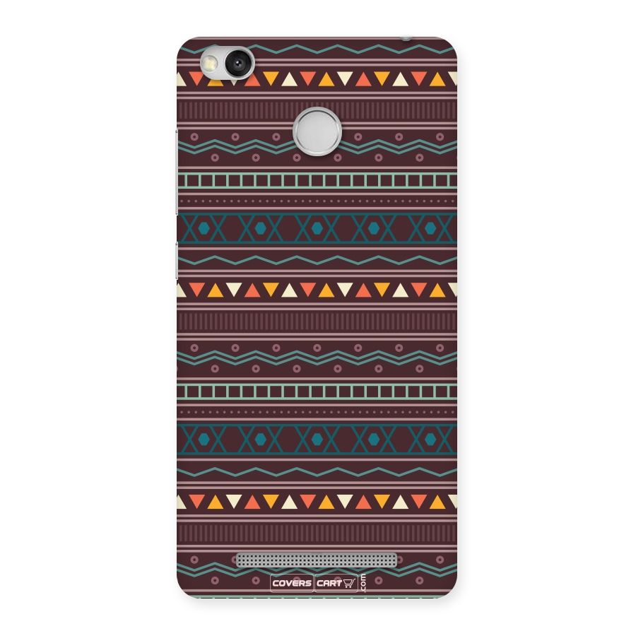 Classic Aztec Pattern Back Case for Redmi 3S Prime