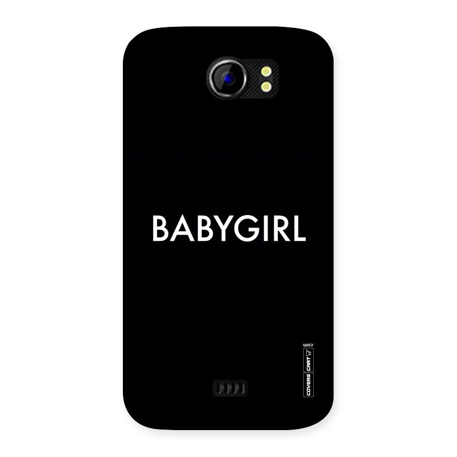 Baby Girl Back Case for Micromax Canvas 2 A110