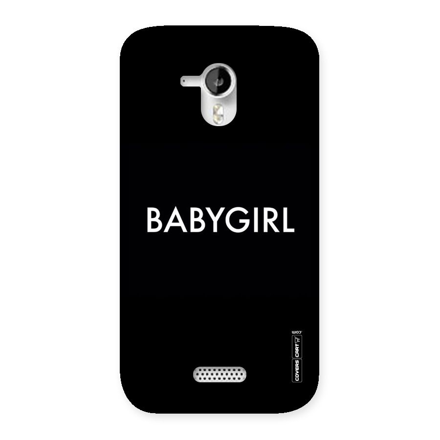 Baby Girl Back Case for Micromax Canvas HD A116
