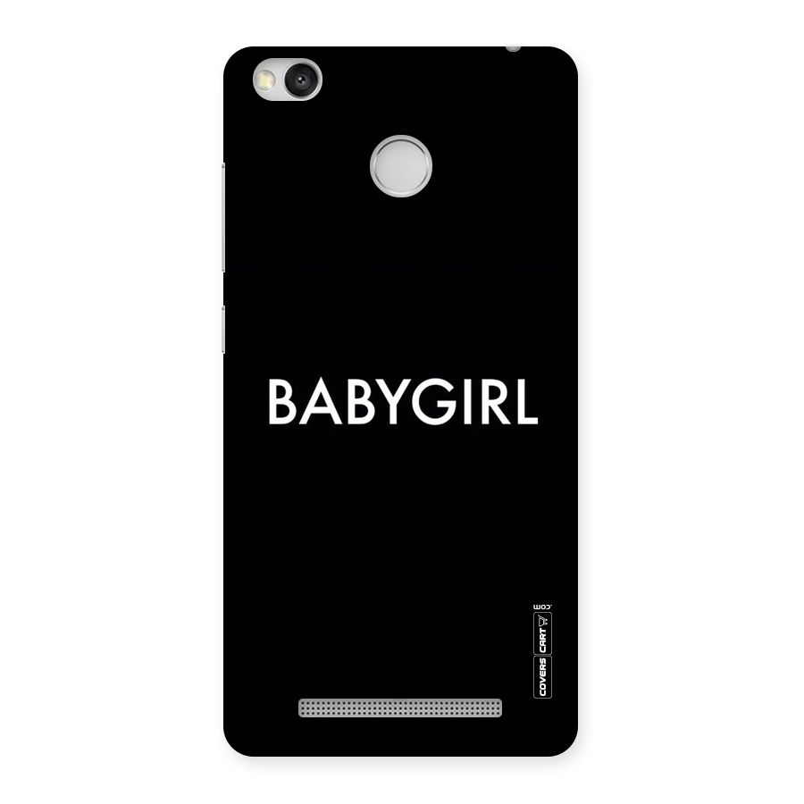 Baby Girl Back Case for Redmi 3S Prime