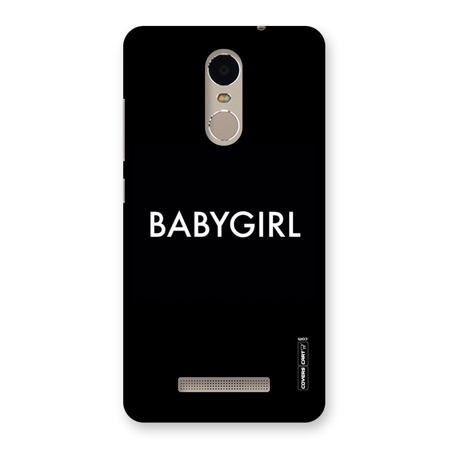 Baby Girl Back Case for Xiaomi Redmi Note 3