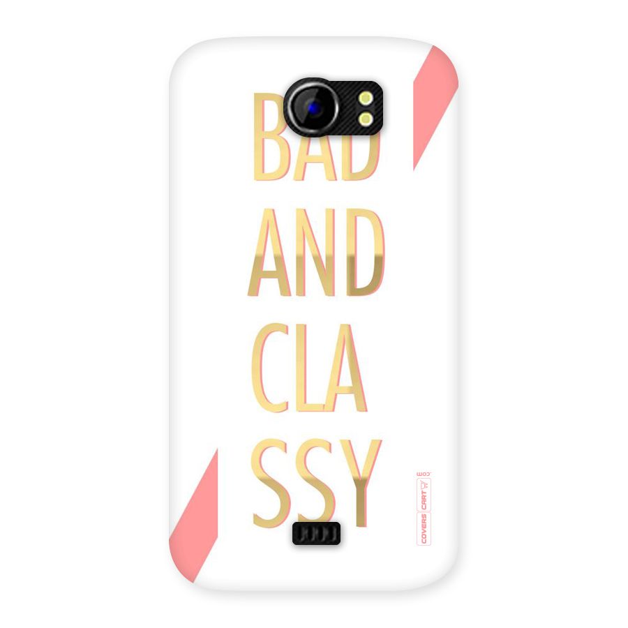 Bad And Classy Back Case for Micromax Canvas 2 A110