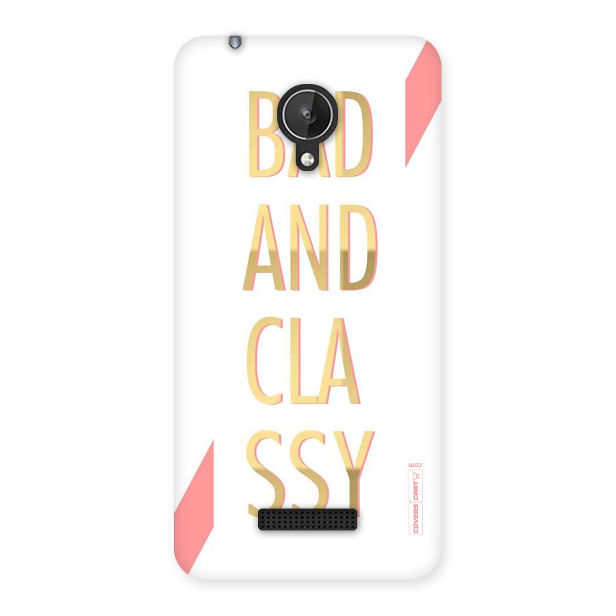 Bad And Classy Back Case for Micromax Canvas Spark Q380