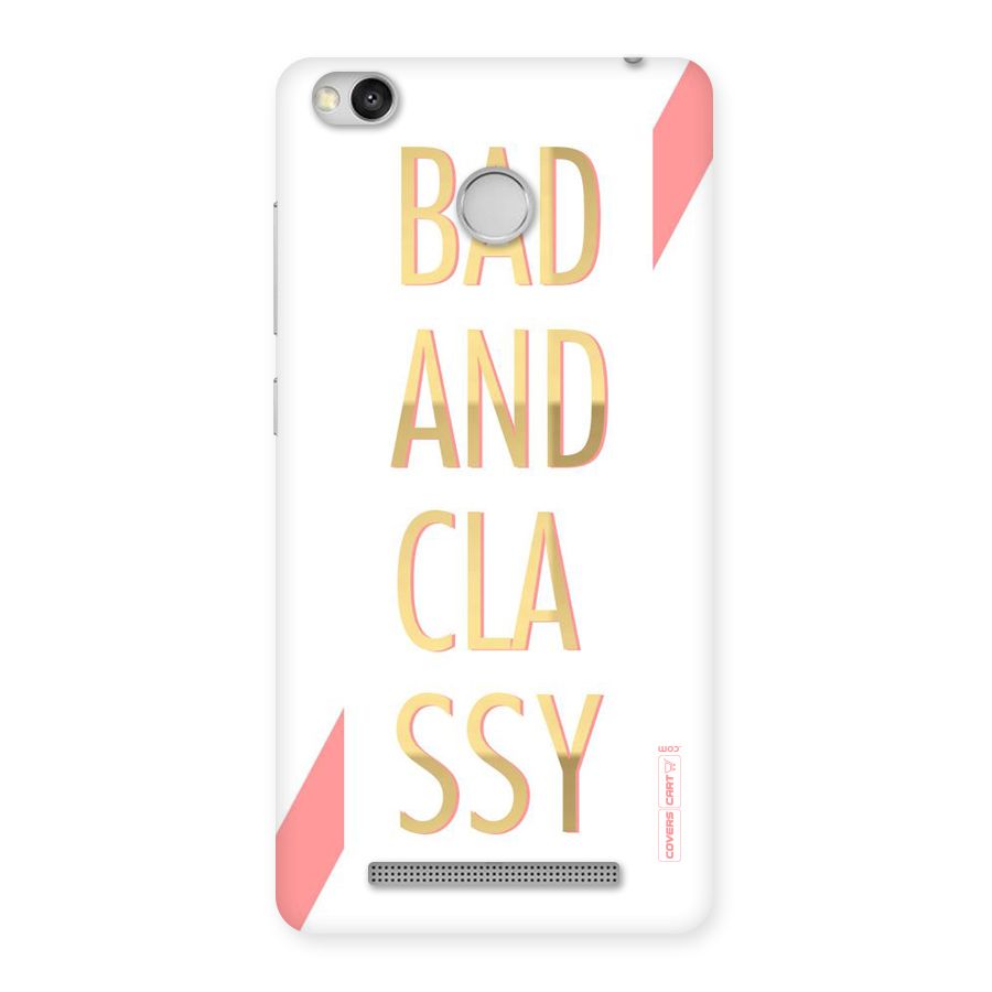 Bad And Classy Back Case for Redmi 3S Prime