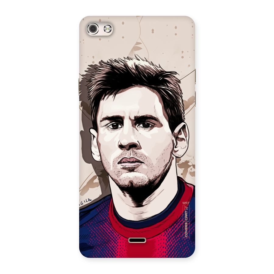 Barca King Messi Back Case for Micromax Canvas Silver 5