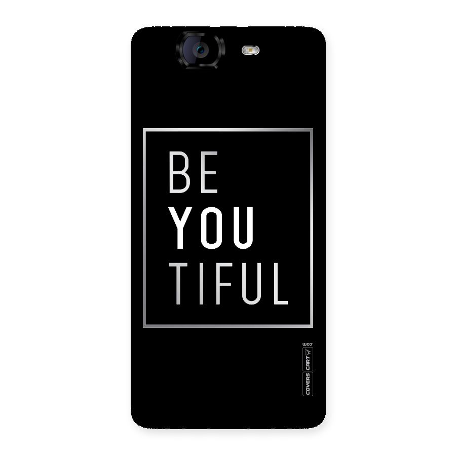 Be You Beautiful Back Case for Canvas Knight A350