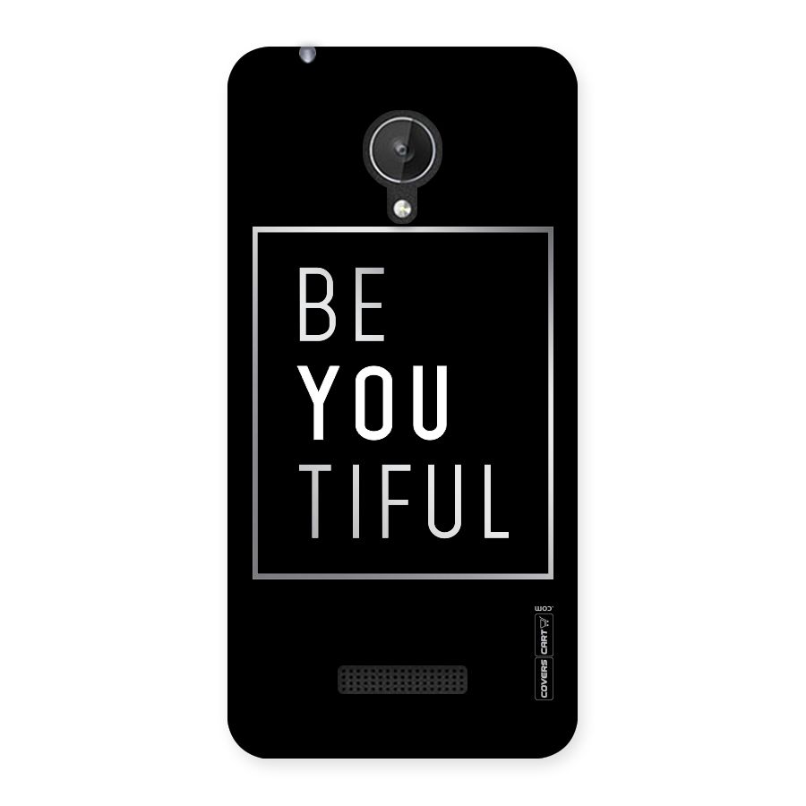 Be You Beautiful Back Case for Micromax Canvas Spark Q380