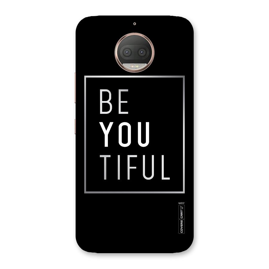 Be You Beautiful Back Case for Moto G5s Plus