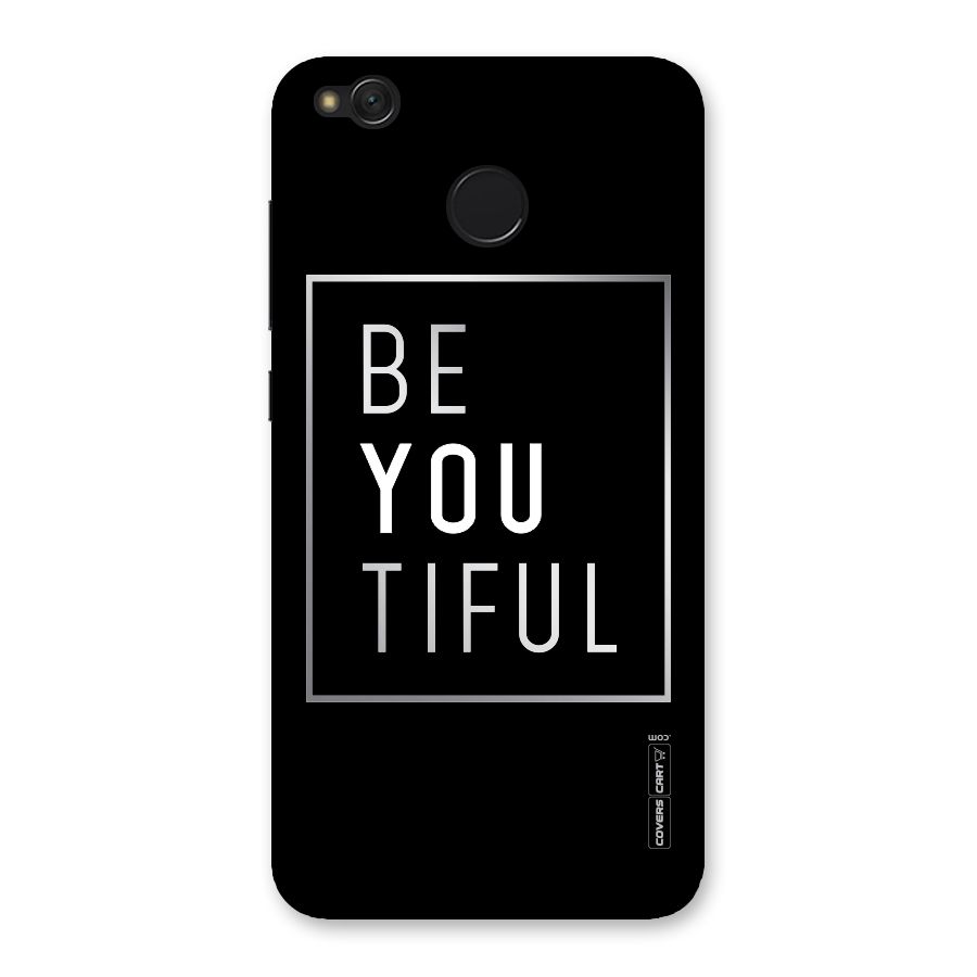 Be You Beautiful Back Case for Redmi 4
