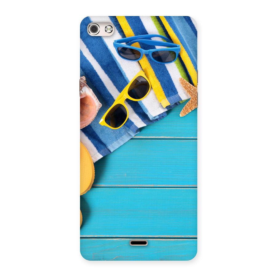 Beach Ready Back Case for Micromax Canvas Silver 5