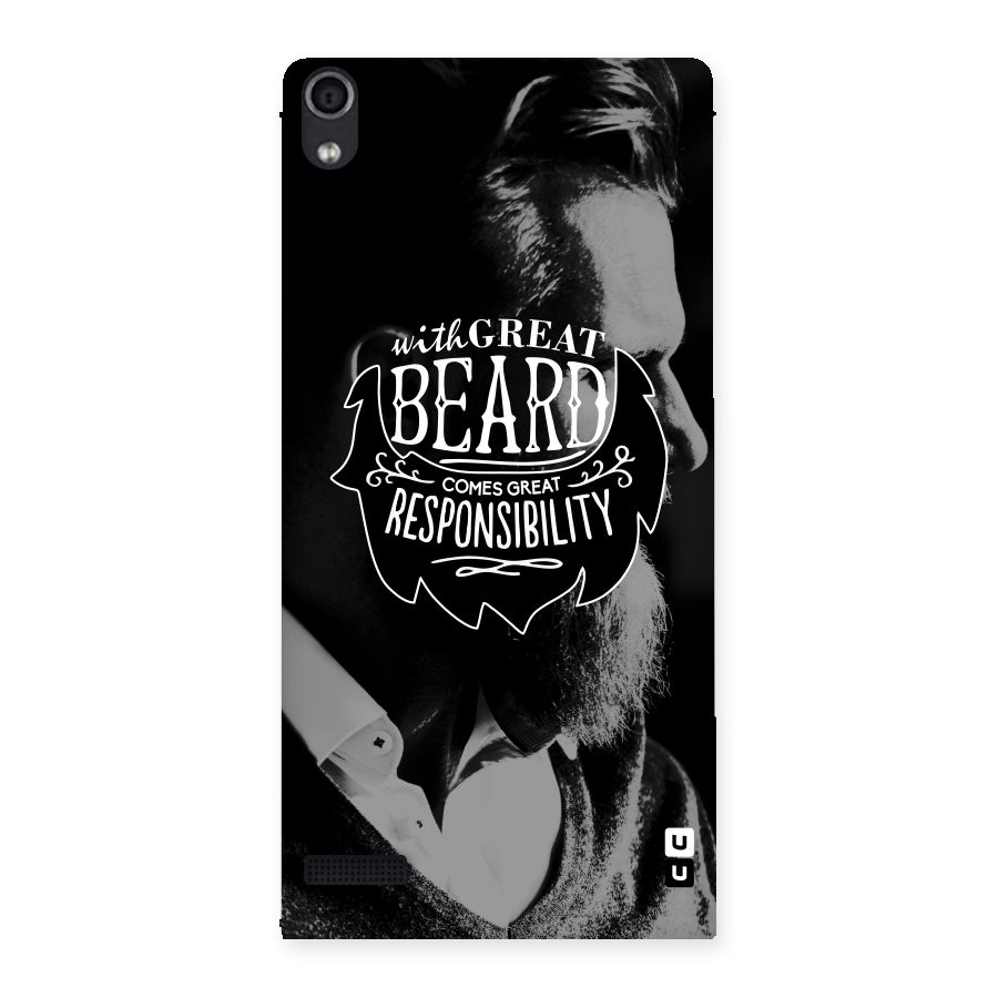 Beard Responsibility Quote Back Case for Ascend P6
