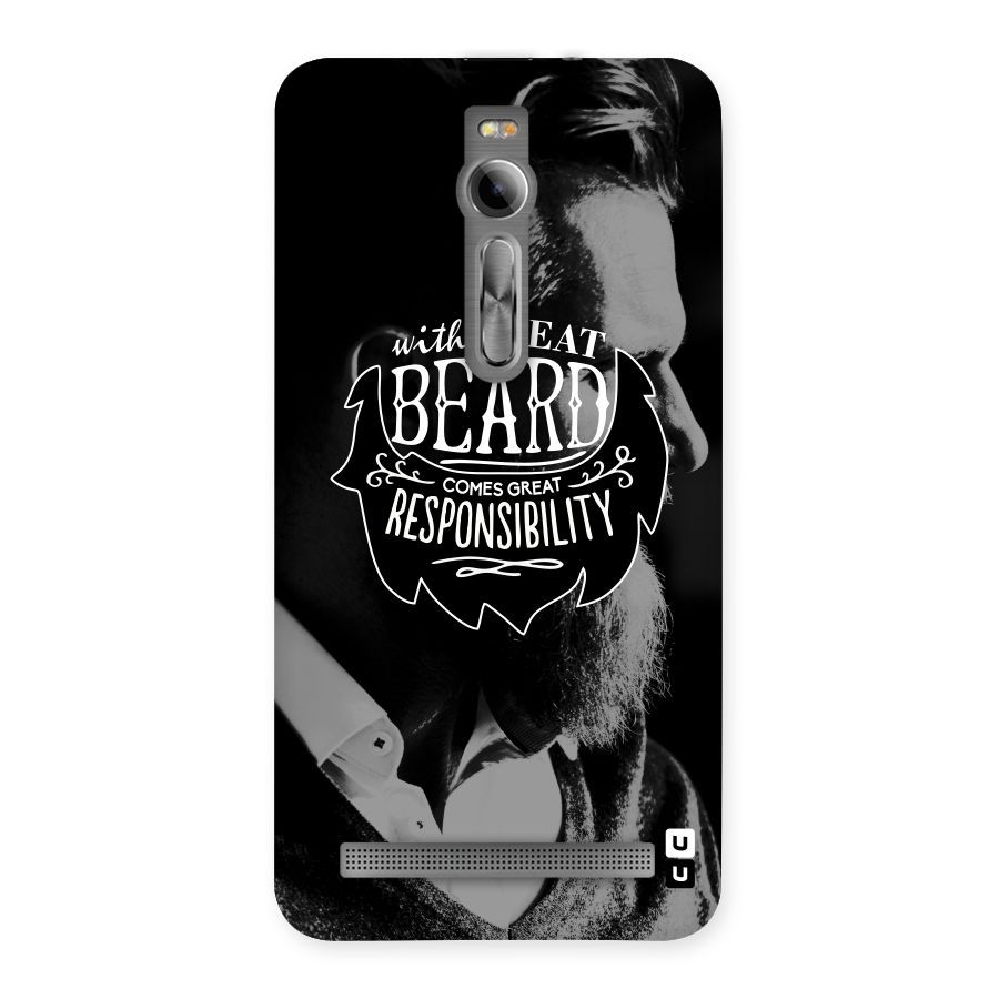 Beard Responsibility Quote Back Case for Asus Zenfone 2