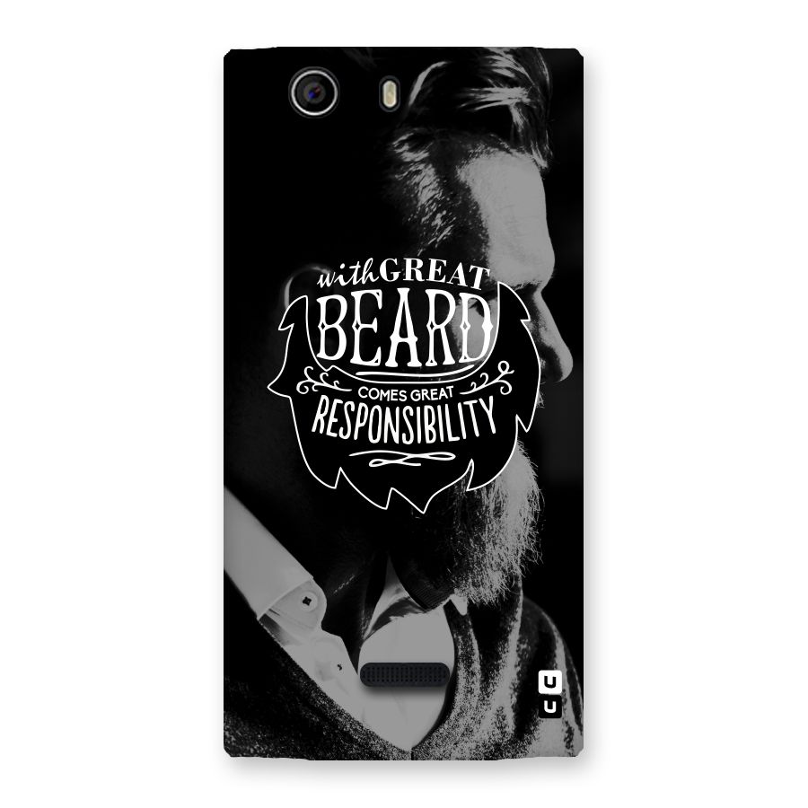 Beard Responsibility Quote Back Case for Canvas Nitro 2 E311