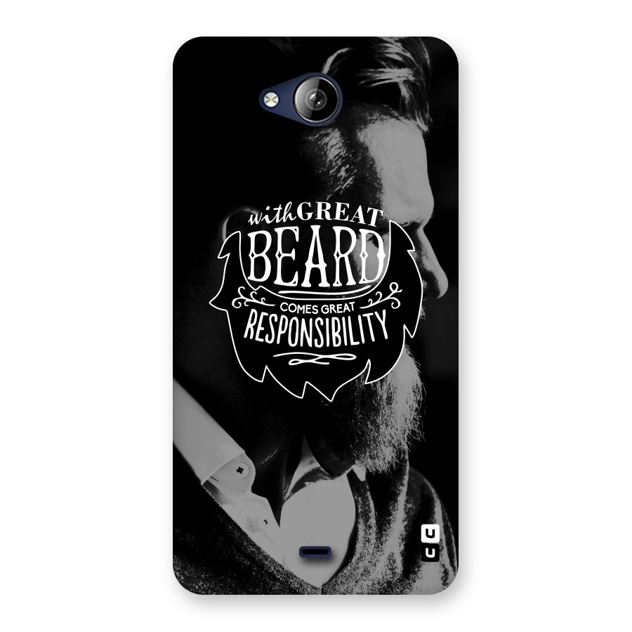 Beard Responsibility Quote Back Case for Canvas Play Q355