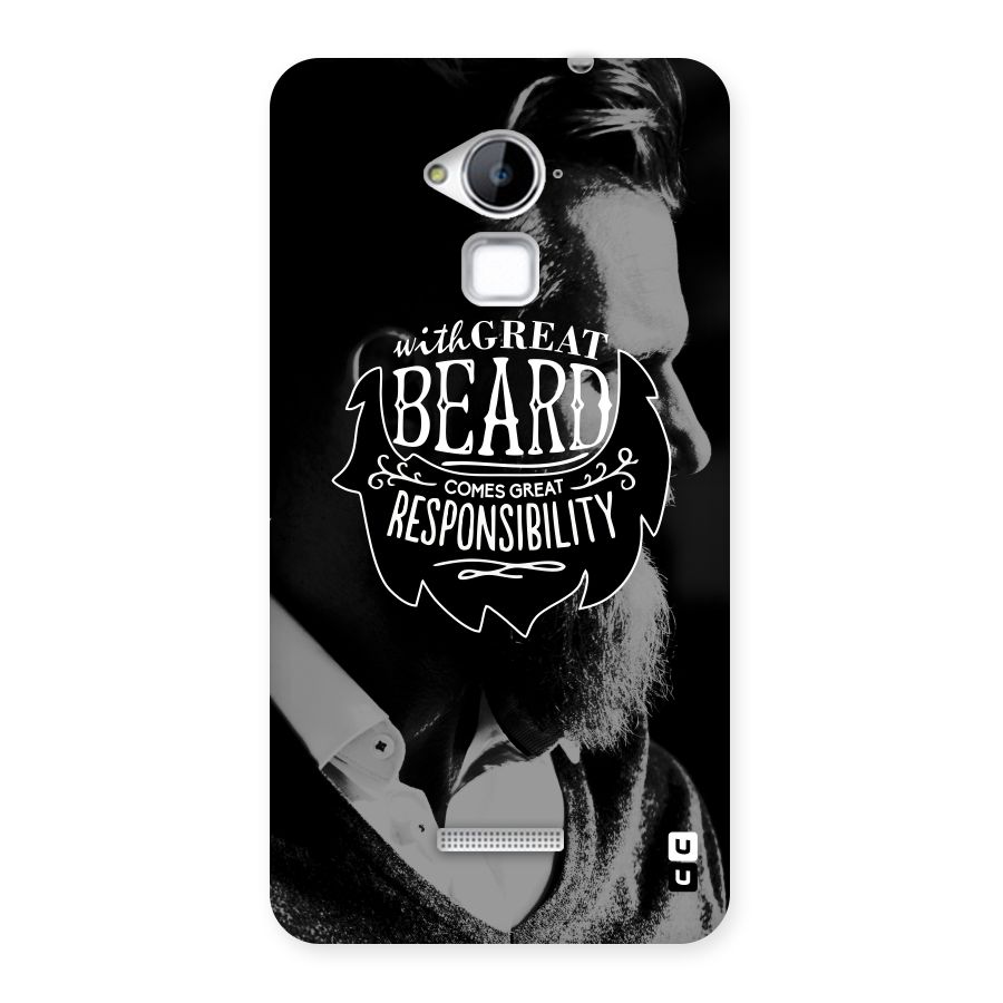Beard Responsibility Quote Back Case for Coolpad Note 3