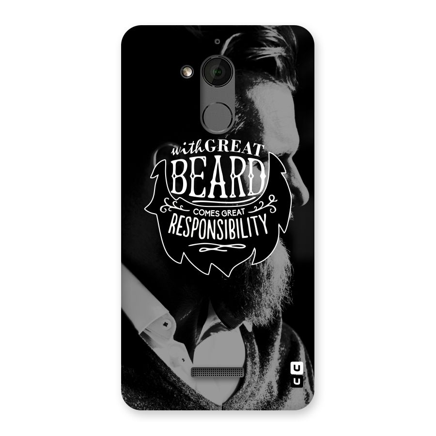 Beard Responsibility Quote Back Case for Coolpad Note 5