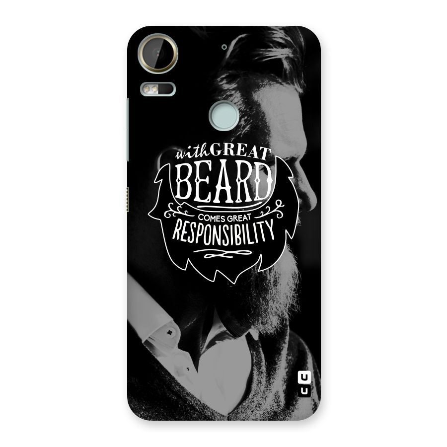 Beard Responsibility Quote Back Case for Desire 10 Pro