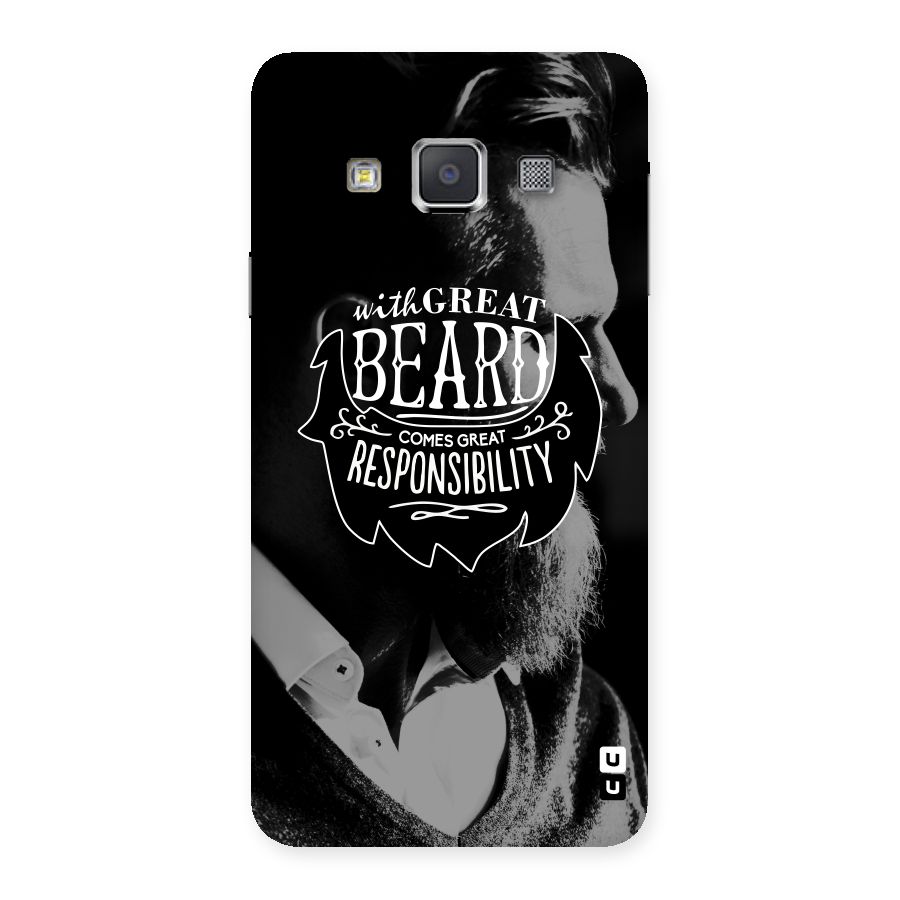 Beard Responsibility Quote Back Case for Galaxy A3