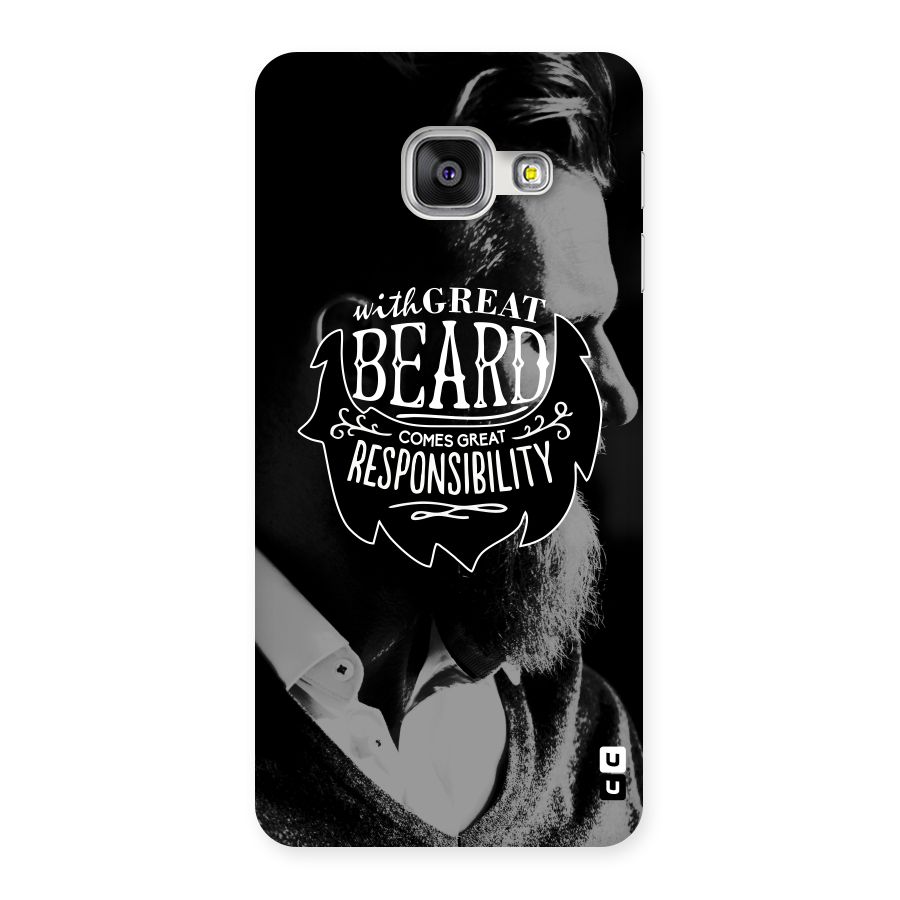 Beard Responsibility Quote Back Case for Galaxy A3 2016