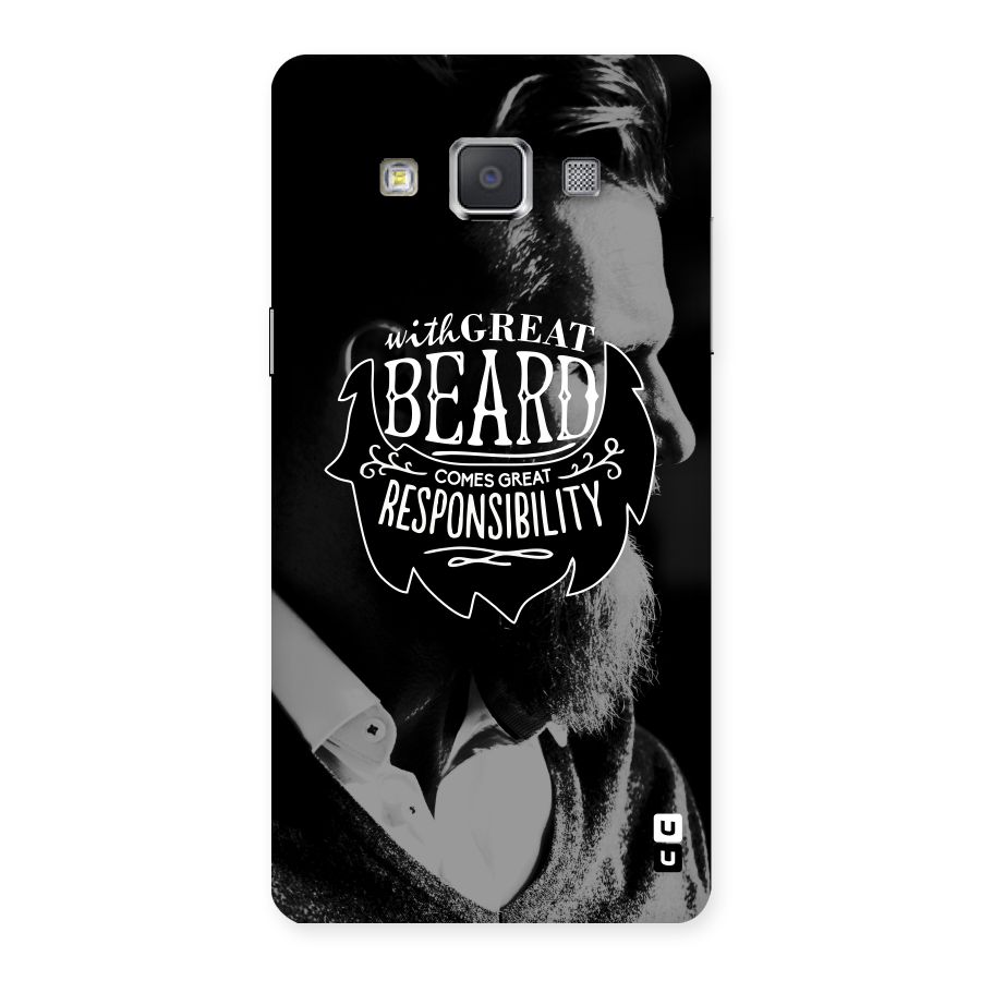 Beard Responsibility Quote Back Case for Galaxy Grand Max