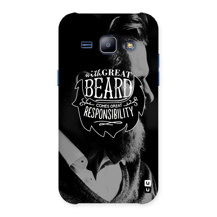 Beard Responsibility Quote Back Case for Galaxy J1