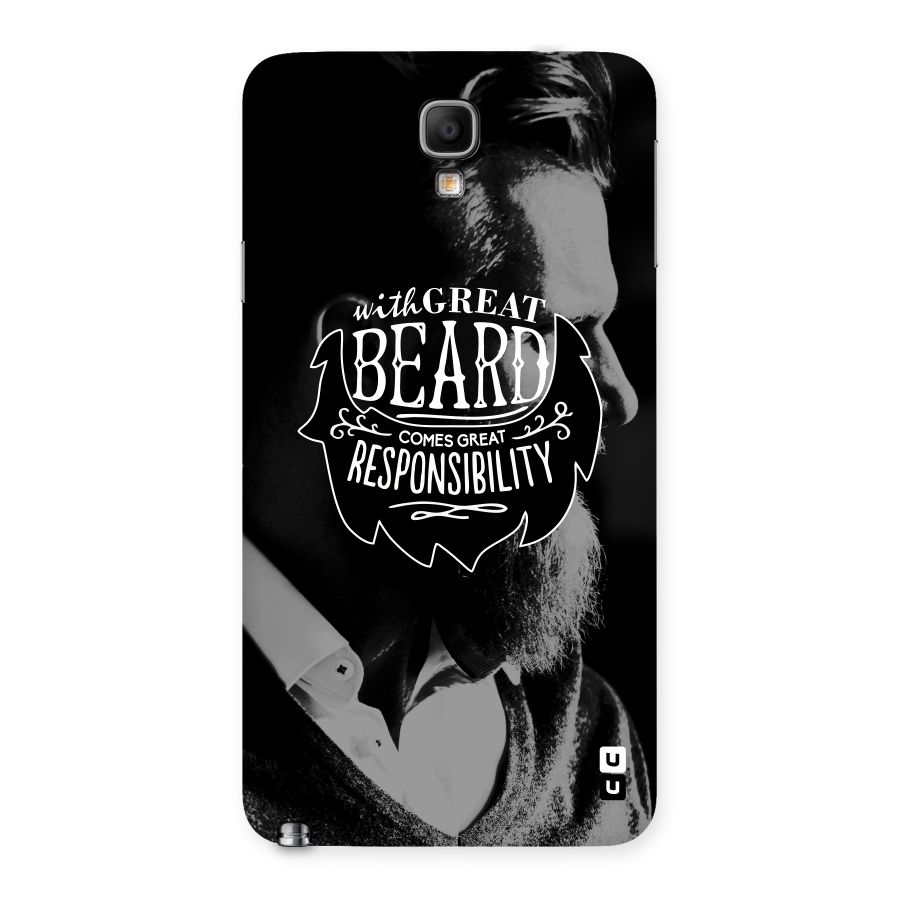 Beard Responsibility Quote Back Case for Galaxy Note 3 Neo