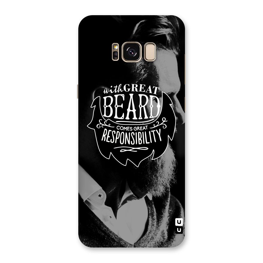 Beard Responsibility Quote Back Case for Galaxy S8 Plus