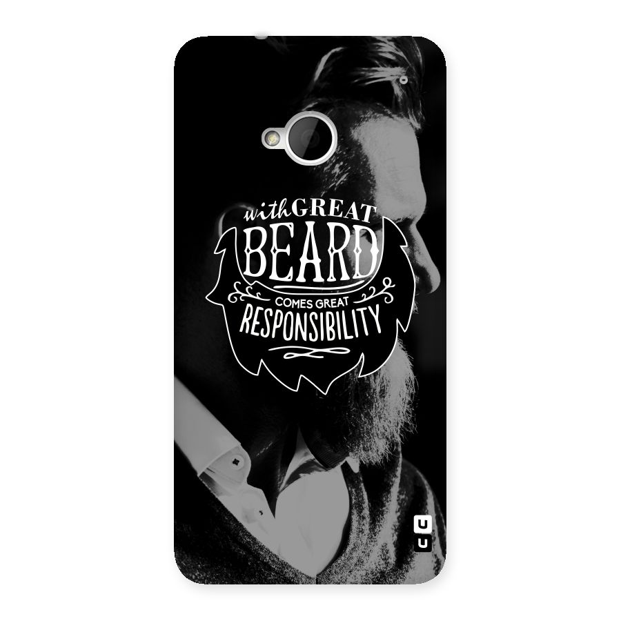 Beard Responsibility Quote Back Case for HTC One M7