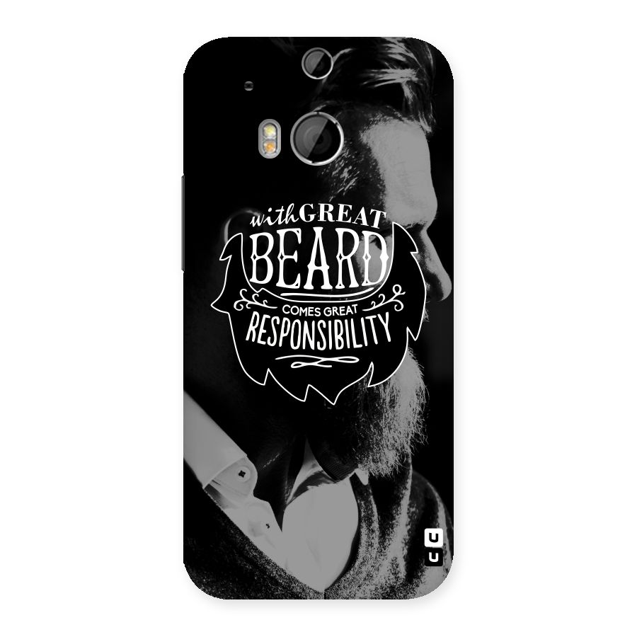 Beard Responsibility Quote Back Case for HTC One M8