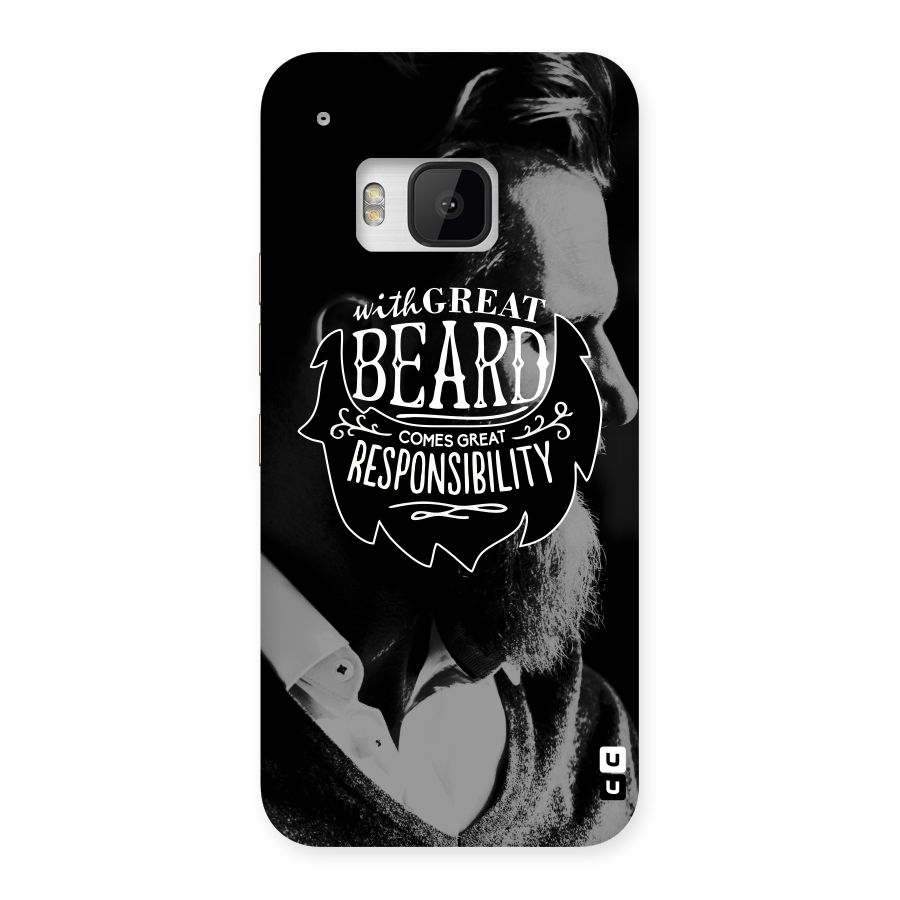 Beard Responsibility Quote Back Case for HTC One M9