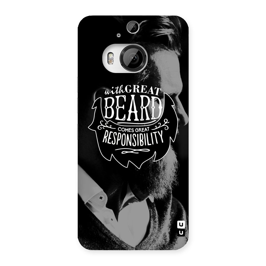 Beard Responsibility Quote Back Case for HTC One M9 Plus