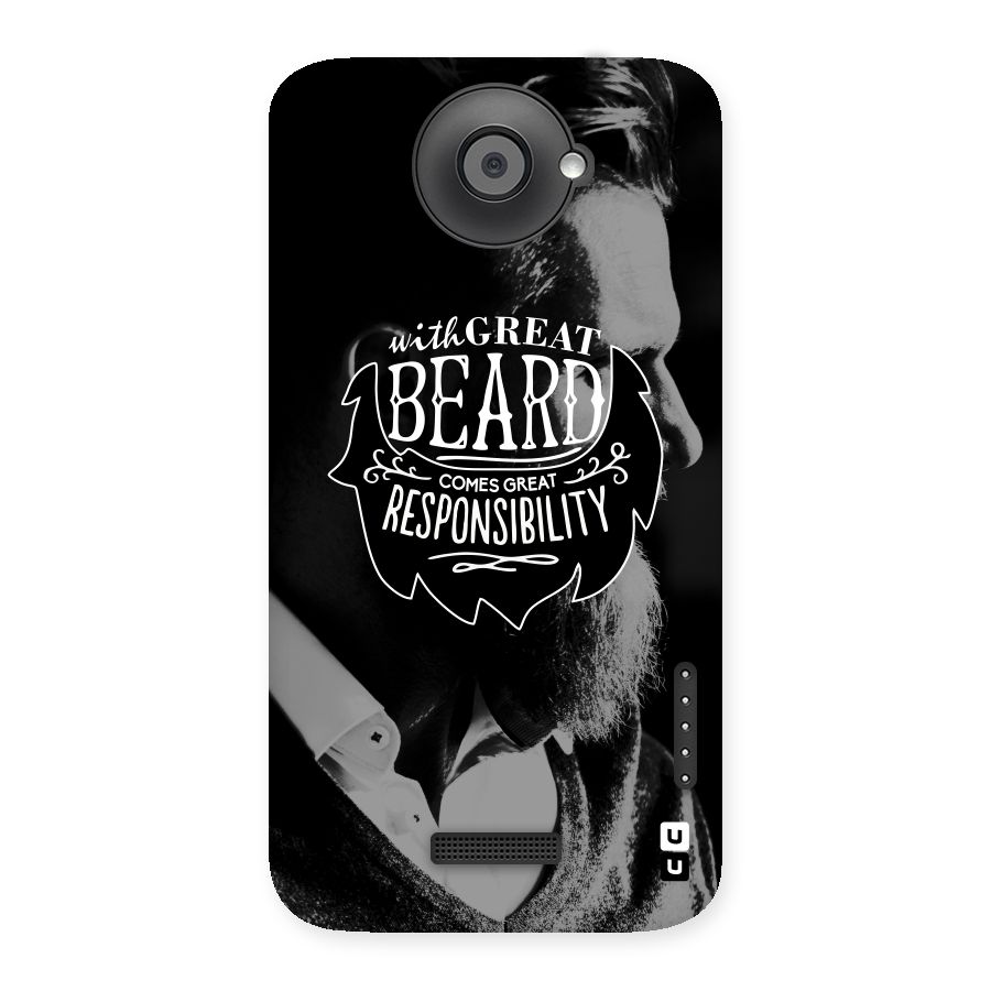 Beard Responsibility Quote Back Case for HTC One X