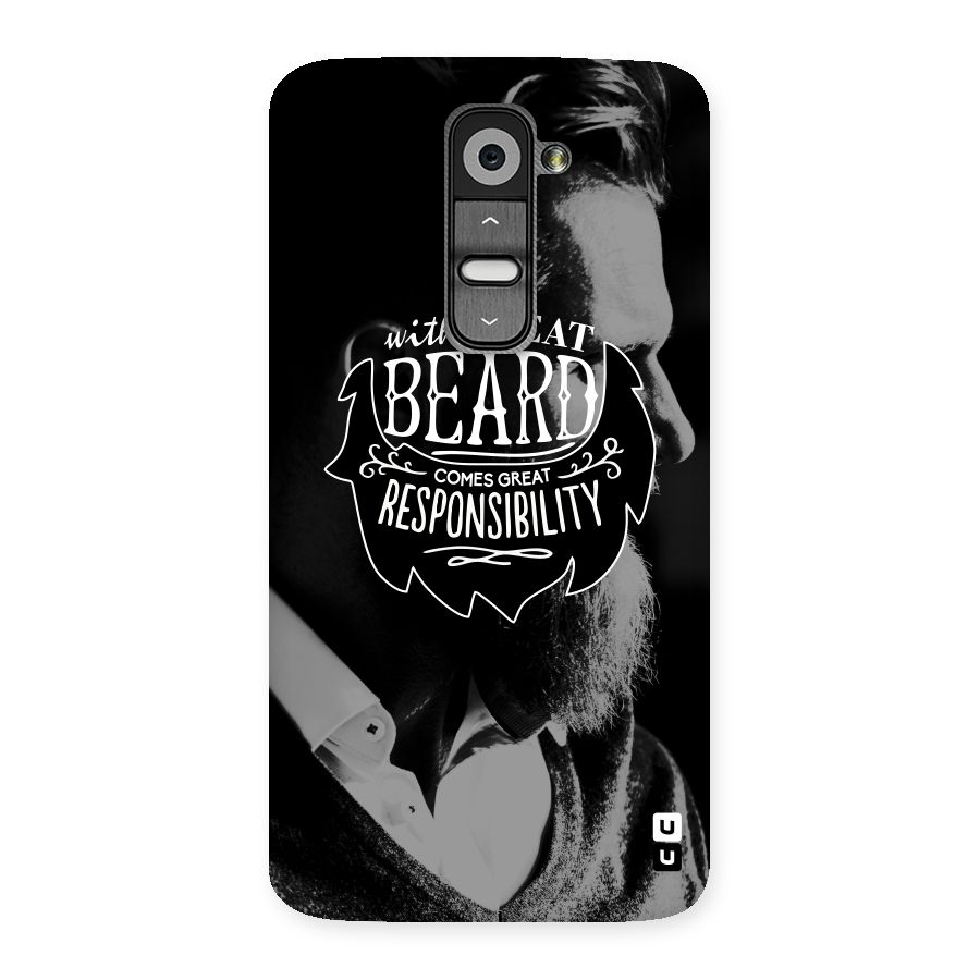 Beard Responsibility Quote Back Case for LG G2