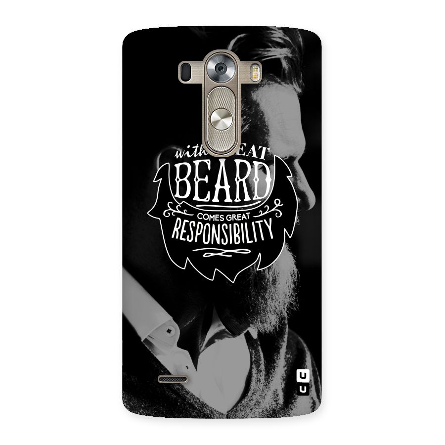 Beard Responsibility Quote Back Case for LG G3