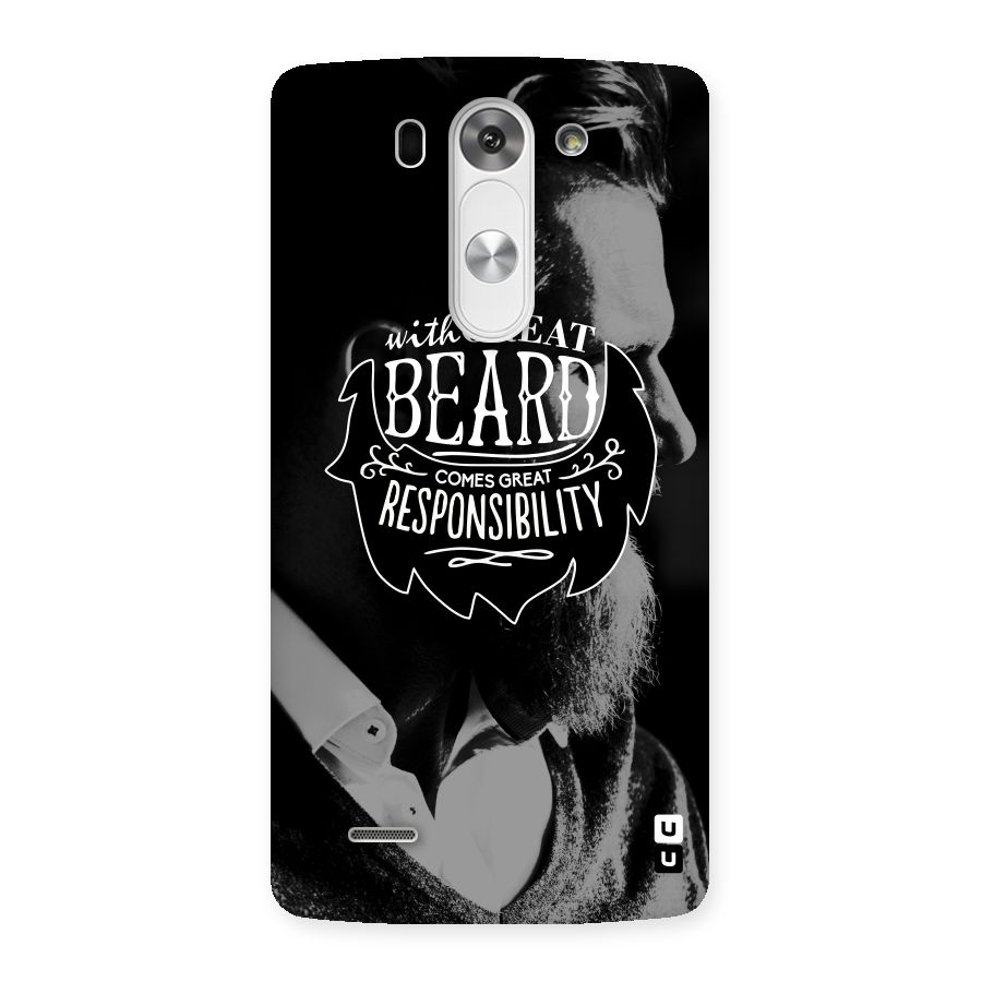 Beard Responsibility Quote Back Case for LG G3 Mini