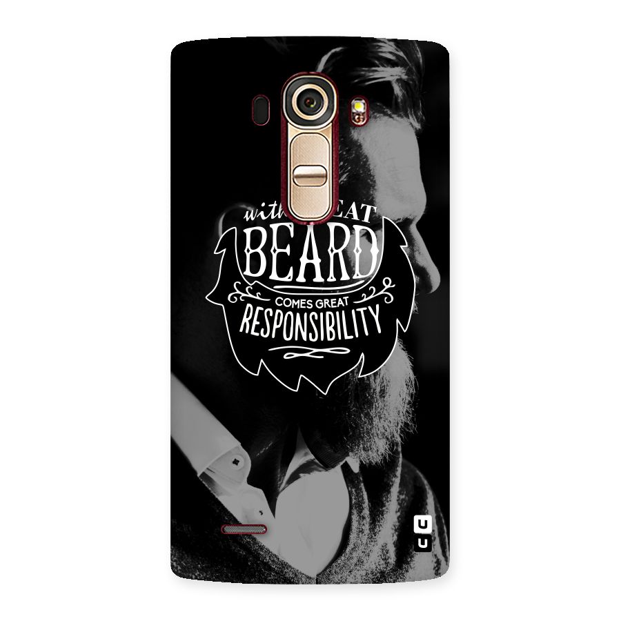 Beard Responsibility Quote Back Case for LG G4