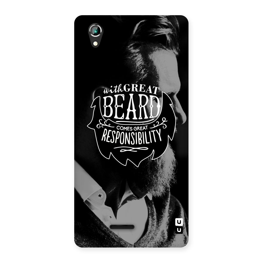 Beard Responsibility Quote Back Case for Lava Iris 800