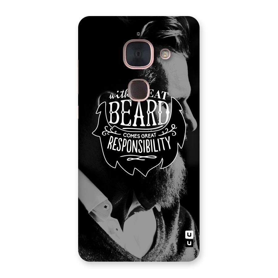 Beard Responsibility Quote Back Case for Le Max 2