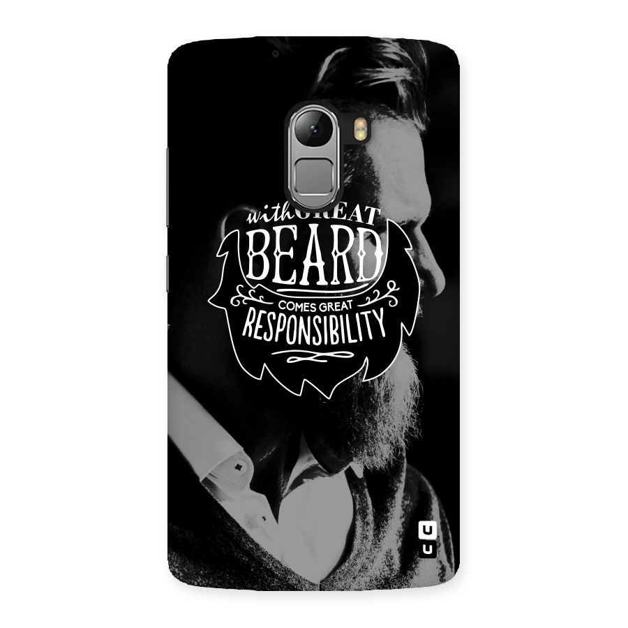 Beard Responsibility Quote Back Case for Lenovo K4 Note