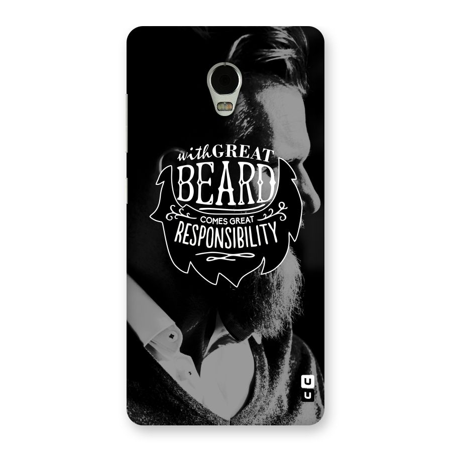 Beard Responsibility Quote Back Case for Lenovo Vibe P1